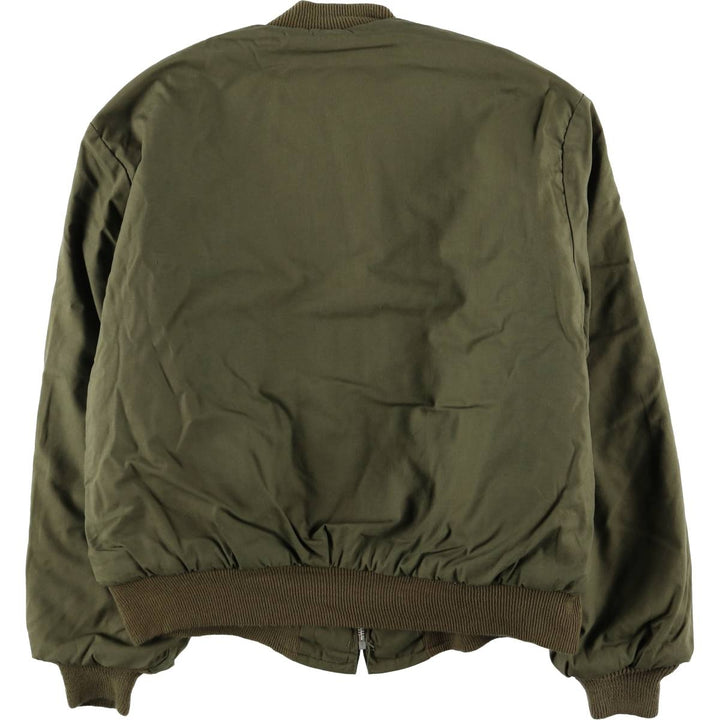 Civilian Tanker Jacket, Padded Military Flight Jacket, Men's Size L, Vintage unclear Khaki type Vintage Second Hand