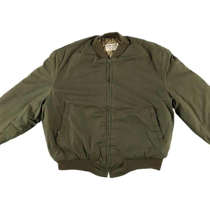 Civilian Tanker Jacket, Padded Military Flight Jacket, Men's Size L, Vintage unclear Khaki type Vintage Second Hand