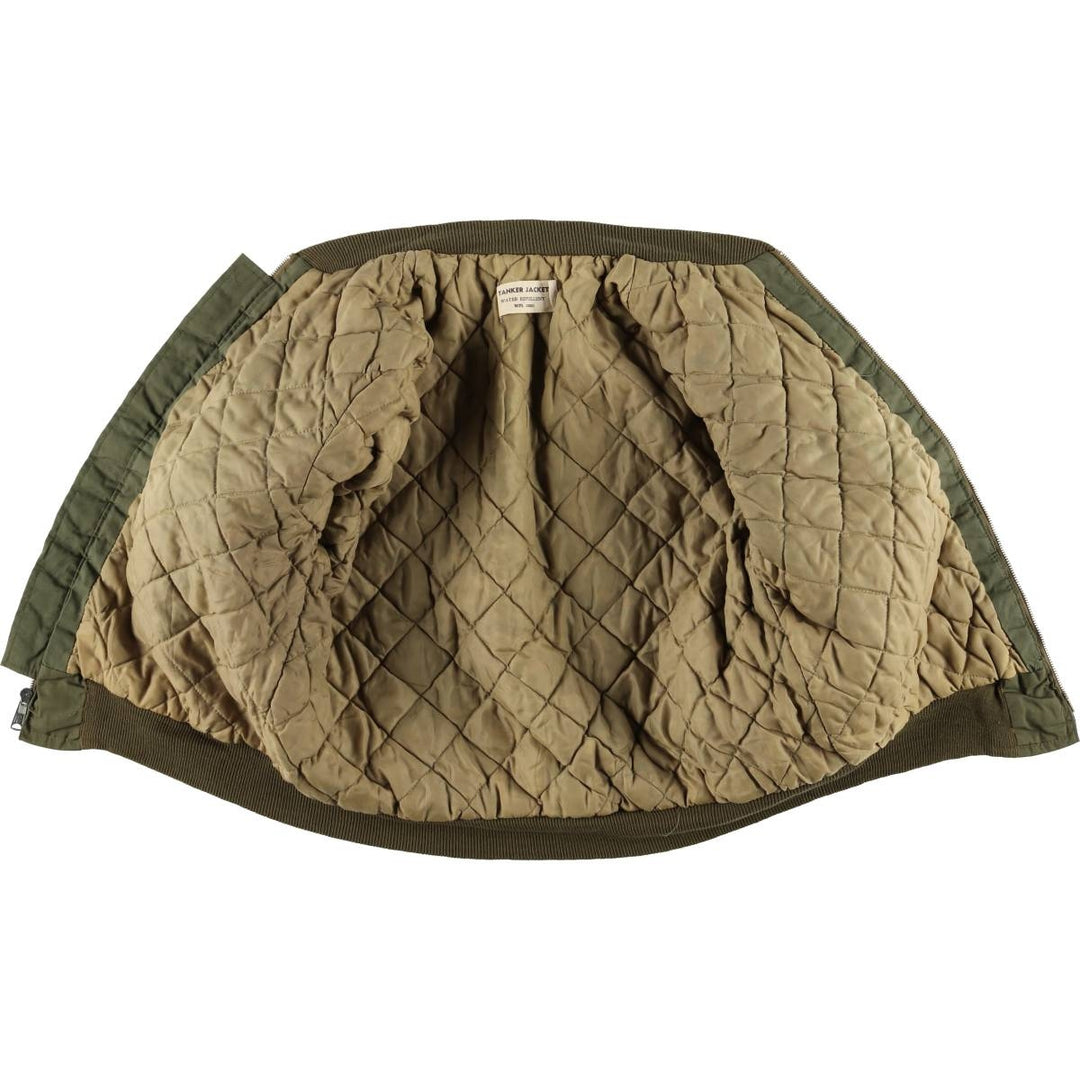 Civilian Tanker Jacket, Padded Military Flight Jacket, Men's Size L, Vintage unclear Khaki type Vintage Second Hand