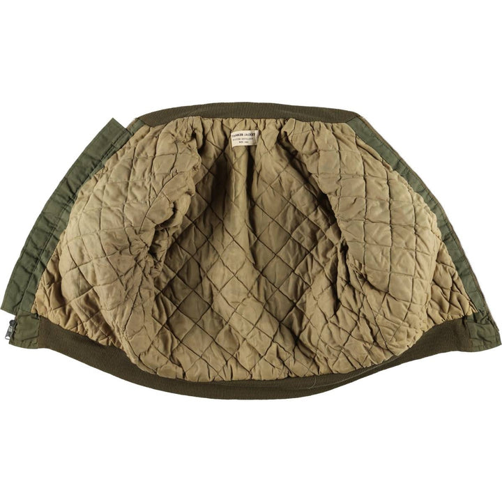 Civilian Tanker Jacket, Padded Military Flight Jacket, Men's Size L, Vintage unclear Khaki type Vintage Second Hand