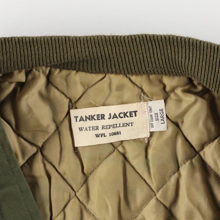 Civilian Tanker Jacket, Padded Military Flight Jacket, Men's Size L, Vintage unclear Khaki type Vintage Second Hand