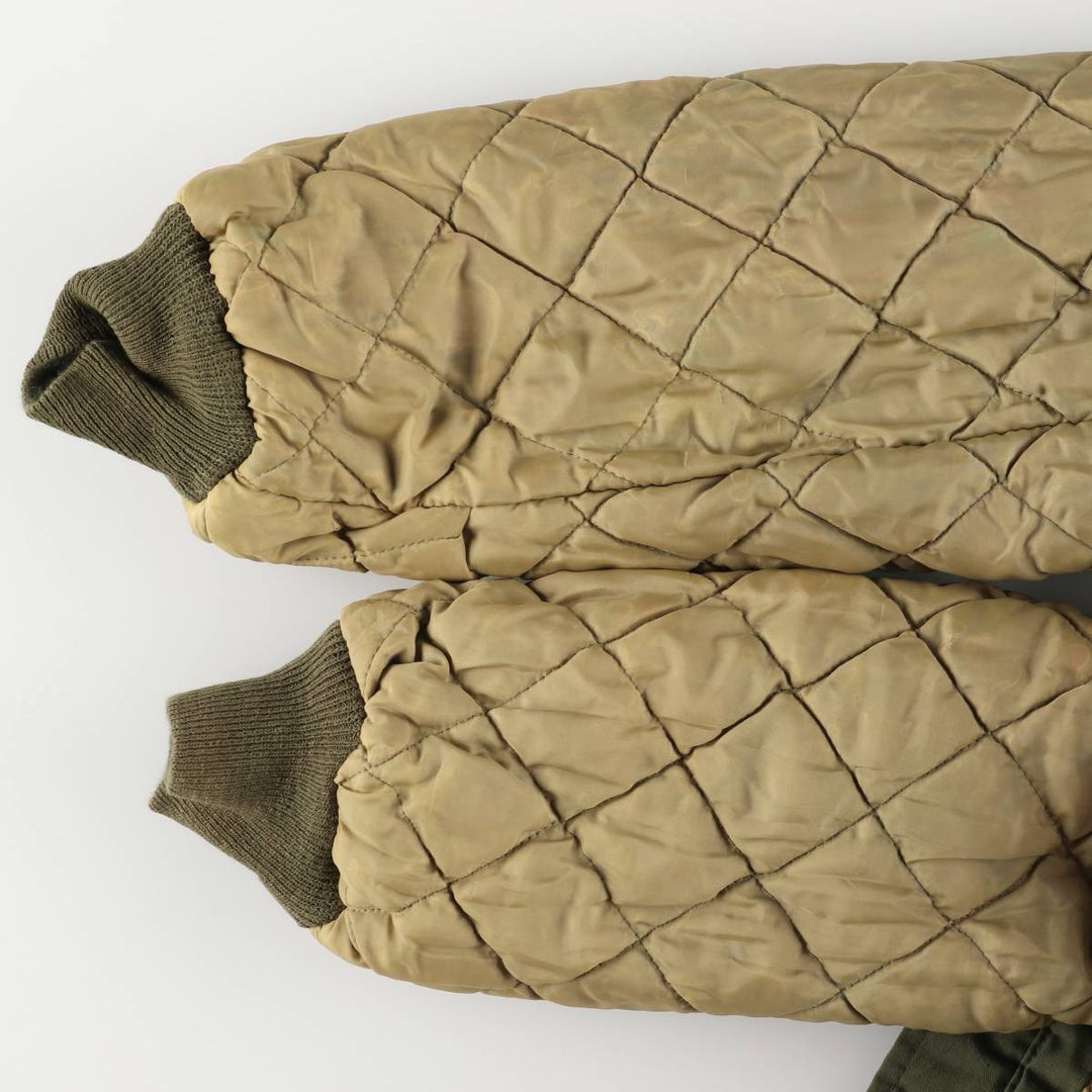 Civilian Tanker Jacket, Padded Military Flight Jacket, Men's Size L, Vintage unclear Khaki type Vintage Second Hand