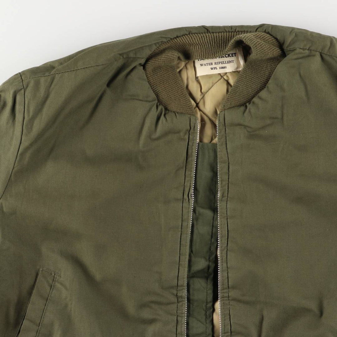 Civilian Tanker Jacket, Padded Military Flight Jacket, Men's Size L, Vintage unclear Khaki type Vintage Second Hand