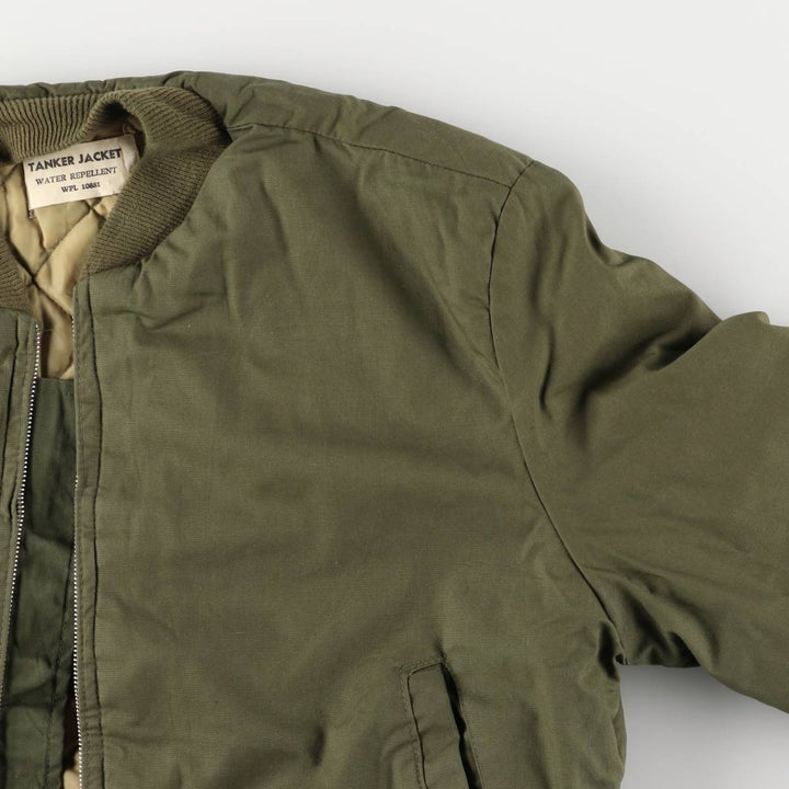 Civilian Tanker Jacket, Padded Military Flight Jacket, Men's Size L, Vintage unclear Khaki type Vintage Second Hand