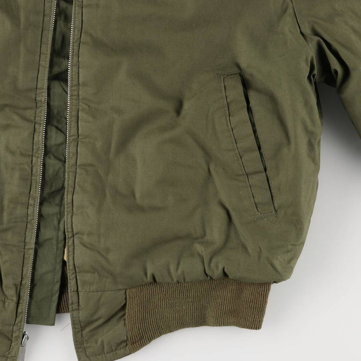 Civilian Tanker Jacket, Padded Military Flight Jacket, Men's Size L, Vintage unclear Khaki type Vintage Second Hand