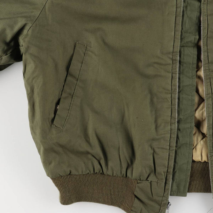 Civilian Tanker Jacket, Padded Military Flight Jacket, Men's Size L, Vintage unclear Khaki type Vintage Second Hand