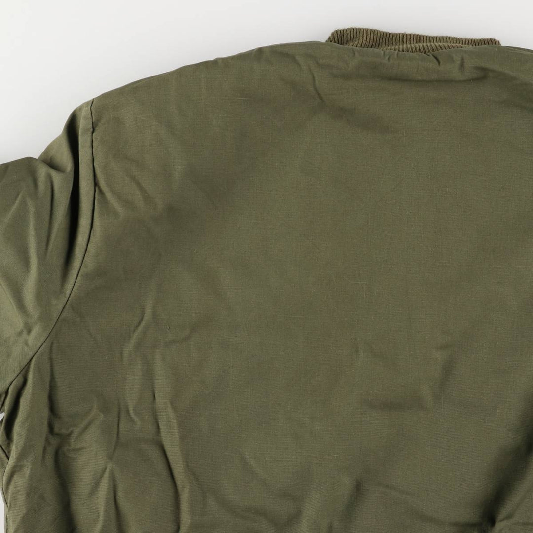 Civilian Tanker Jacket, Padded Military Flight Jacket, Men's Size L, Vintage unclear Khaki type Vintage Second Hand