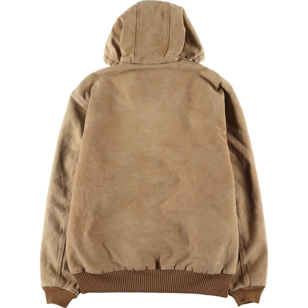 00'S Carhartt Active Jacket Duck Full Zip Parka Men's L size cotton Beige type Vintage Second Hand