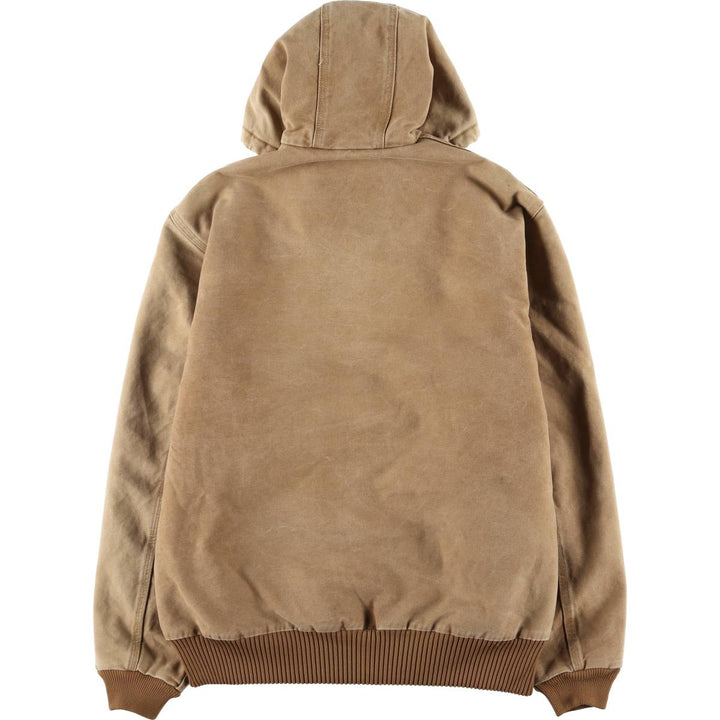 00'S Carhartt Active Jacket Duck Full Zip Parka Men's L size cotton Beige type Vintage Second Hand