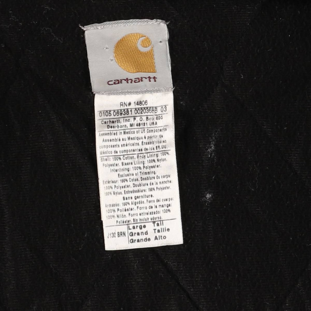 00'S Carhartt Active Jacket Duck Full Zip Parka Men's L size cotton Beige type Vintage Second Hand