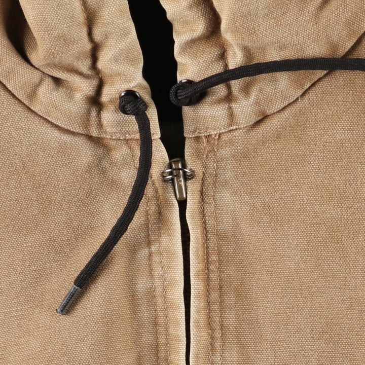 00'S Carhartt Active Jacket Duck Full Zip Parka Men's L size cotton Beige type Vintage Second Hand