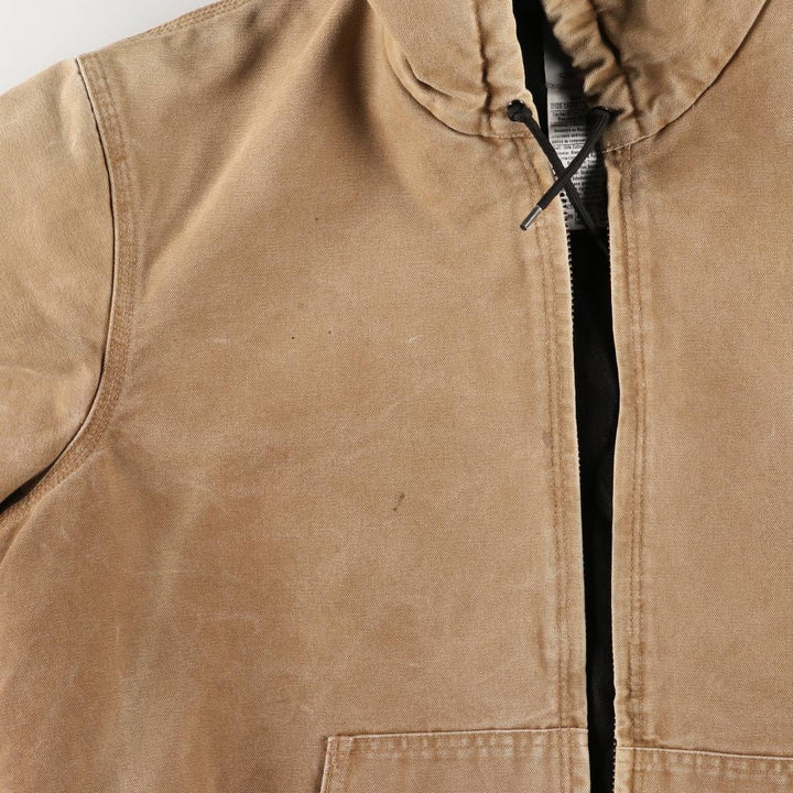 00'S Carhartt Active Jacket Duck Full Zip Parka Men's L size cotton Beige type Vintage Second Hand