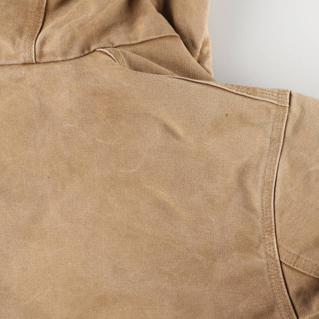 00'S Carhartt Active Jacket Duck Full Zip Parka Men's L size cotton Beige type Vintage Second Hand