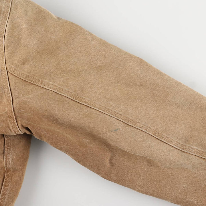 00'S Carhartt Active Jacket Duck Full Zip Parka Men's L size cotton Beige type Vintage Second Hand