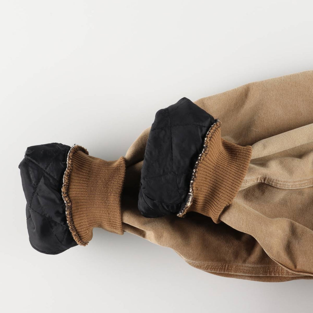 00'S Carhartt Active Jacket Duck Full Zip Parka Men's L size cotton Beige type Vintage Second Hand