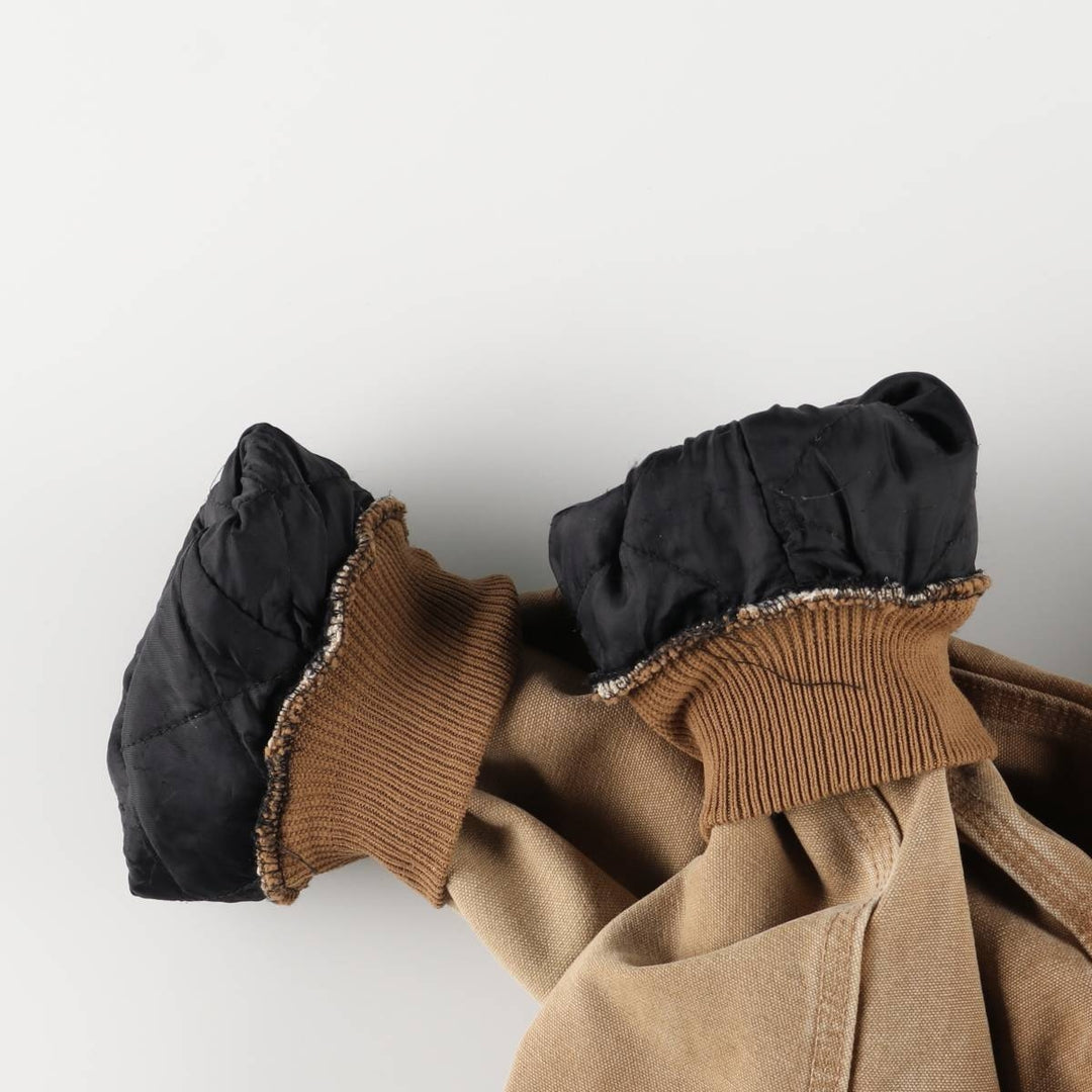 00'S Carhartt Active Jacket Duck Full Zip Parka Men's L size cotton Beige type Vintage Second Hand