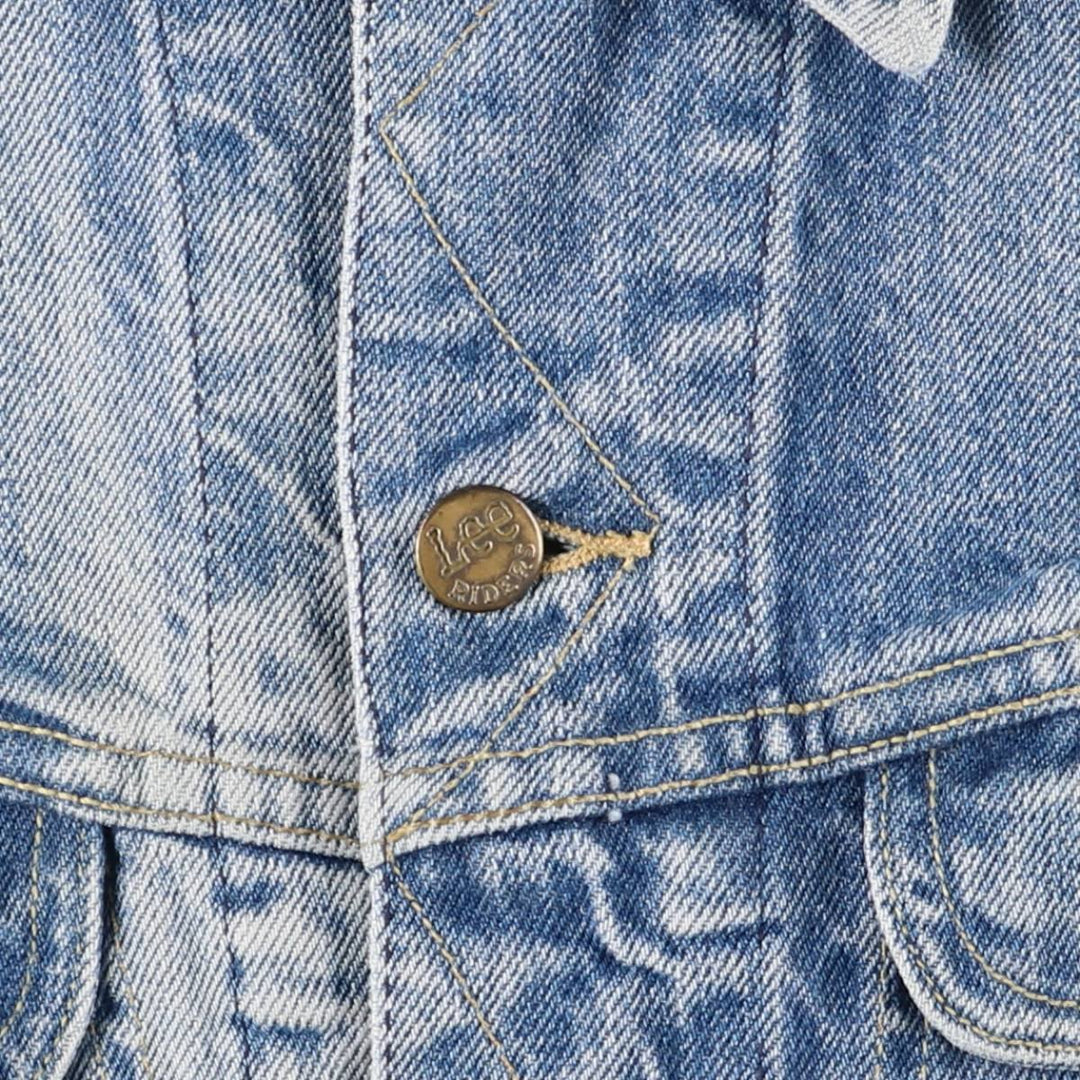 80'S Lee Riders denim jacket, denim jacket, men's size S, vintage cotton blue type Vintage Second Hand