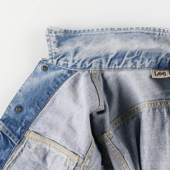 80'S Lee Riders denim jacket, denim jacket, men's size S, vintage cotton blue type Vintage Second Hand