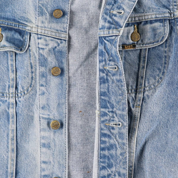 80'S Lee Riders denim jacket, denim jacket, men's size S, vintage cotton blue type Vintage Second Hand