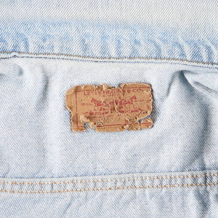 90'S Levi's 70506-0214 denim jacket, denim jacket, made in USA, men's size M, vintage cotton blue type Vintage Second Hand
