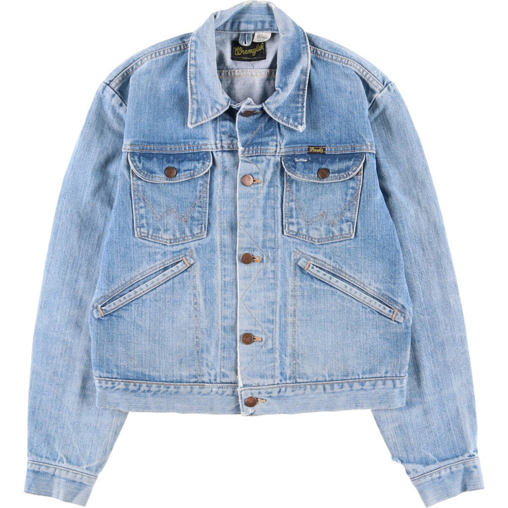 Vintage 1970'S Wrangler denim jacket, made in the USA, size S, men's unclear blue type Vintage Second Hand
