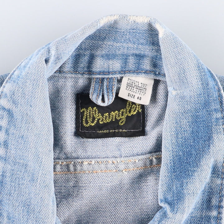 Vintage 1970'S Wrangler denim jacket, made in the USA, size S, men's unclear blue type Vintage Second Hand