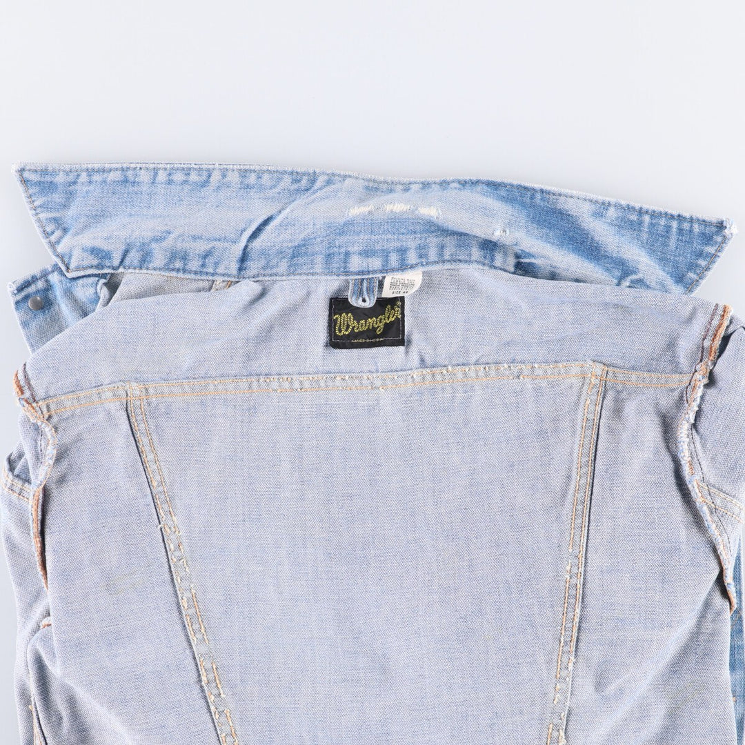 Vintage 1970'S Wrangler denim jacket, made in the USA, size S, men's unclear blue type Vintage Second Hand