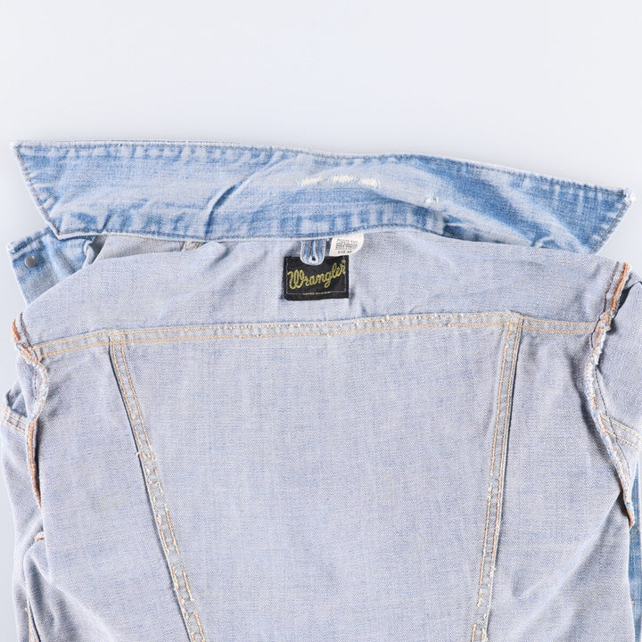 Vintage 1970'S Wrangler denim jacket, made in the USA, size S, men's unclear blue type Vintage Second Hand