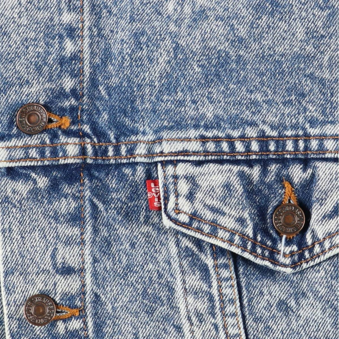 90'S Levi's 70507-0219 Chemical Wash Denim Jacket, Made in USA, Men's Size XL, Vintage cotton blue type Vintage Second Hand