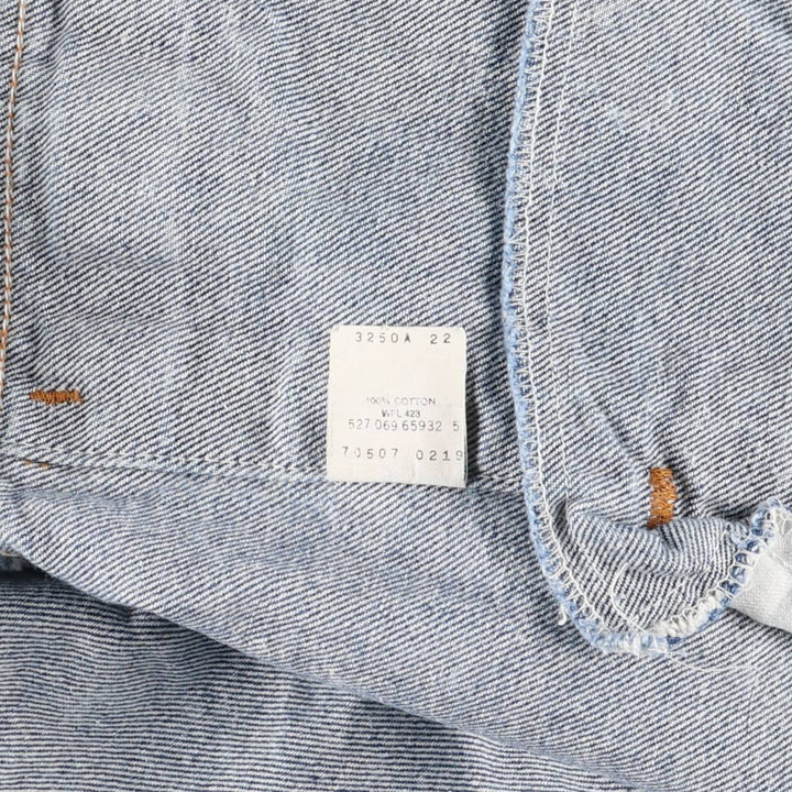 90'S Levi's 70507-0219 Chemical Wash Denim Jacket, Made in USA, Men's Size XL, Vintage cotton blue type Vintage Second Hand
