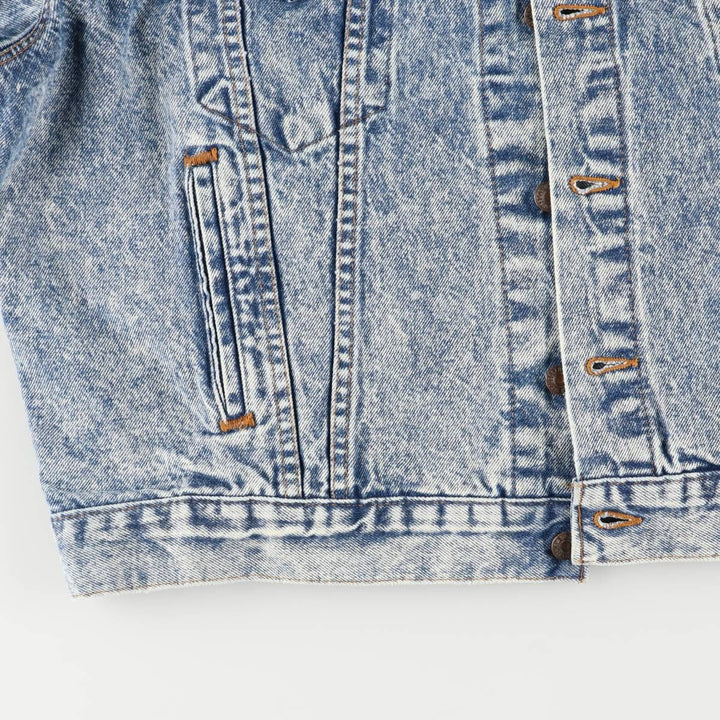 90'S Levi's 70507-0219 Chemical Wash Denim Jacket, Made in USA, Men's Size XL, Vintage cotton blue type Vintage Second Hand