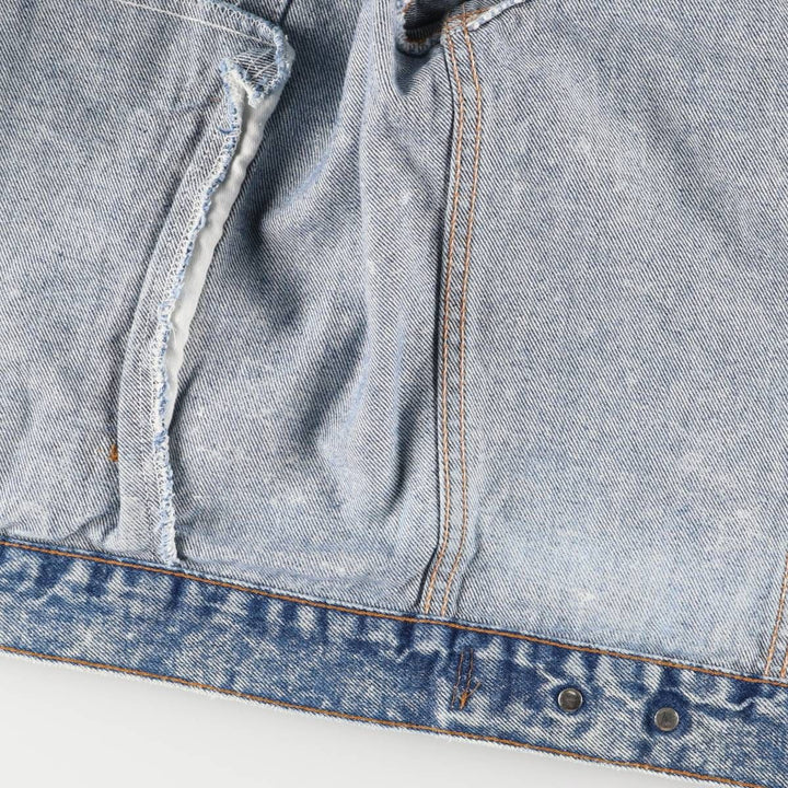 90'S Levi's 70507-0219 Chemical Wash Denim Jacket, Made in USA, Men's Size XL, Vintage cotton blue type Vintage Second Hand