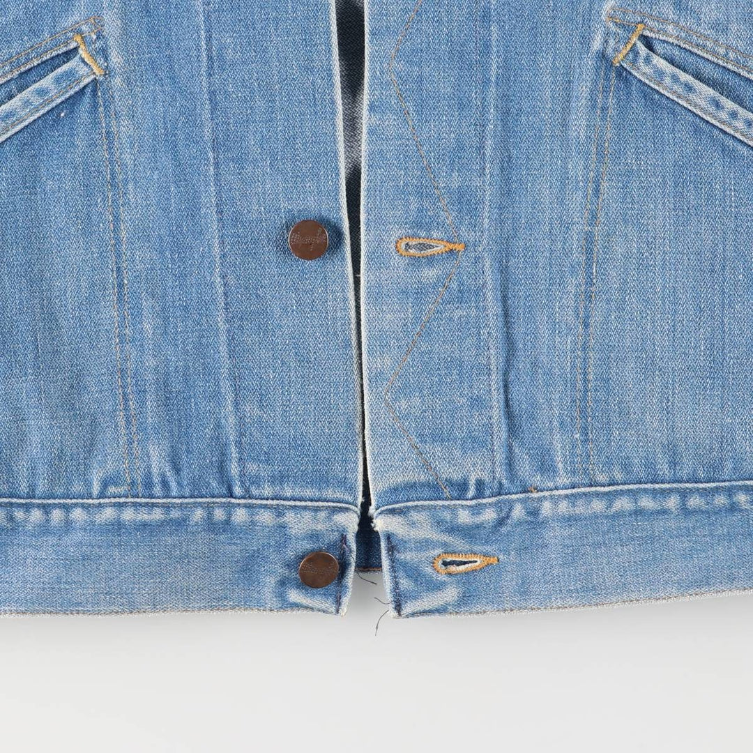 Vintage 70'S Wrangler denim jacket, made in the USA, size M for men unclear blue type Vintage Second Hand