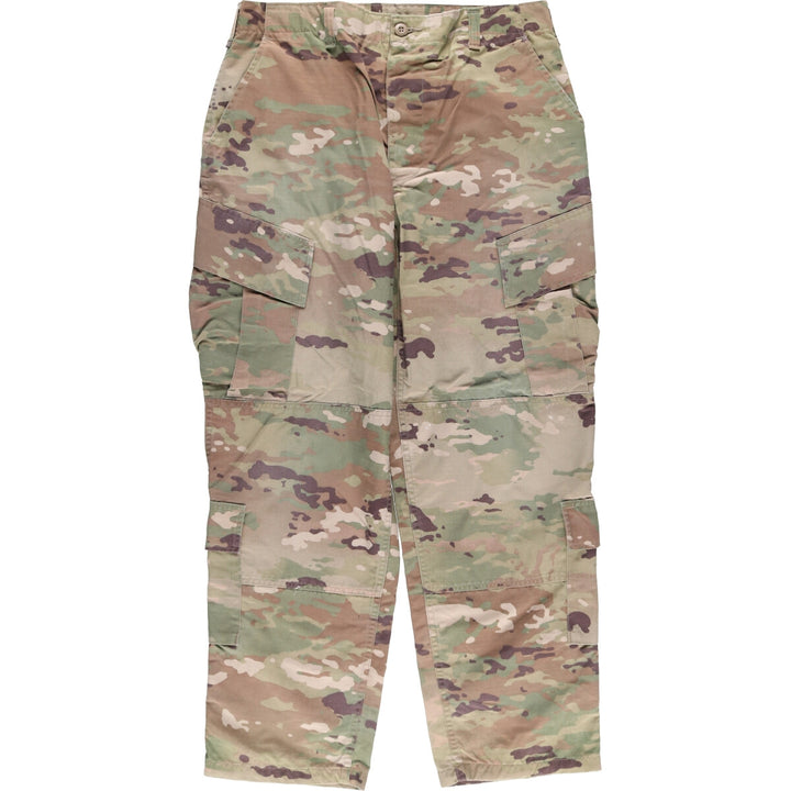 Genuine US military camouflage pattern multicam camo ripstop military cargo pants combat pants made in USA MEDIUM-REGULAR Nylon Khaki type Vintage Second Hand