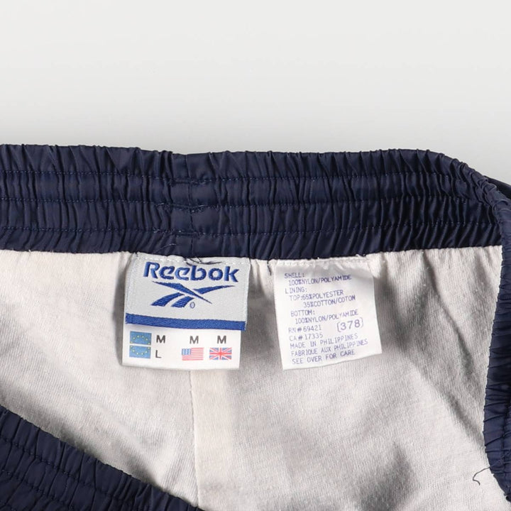 00~S Reebok Nylon Pants, Shaka Shaka Pants, Men's Size M Nylon navy blue type Vintage Second Hand