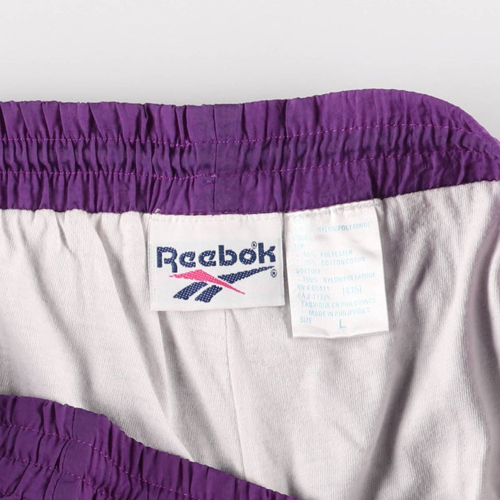 Reebok Nylon Shaka Shaka Pants, Men's Size L polyester purple type Vintage Second Hand