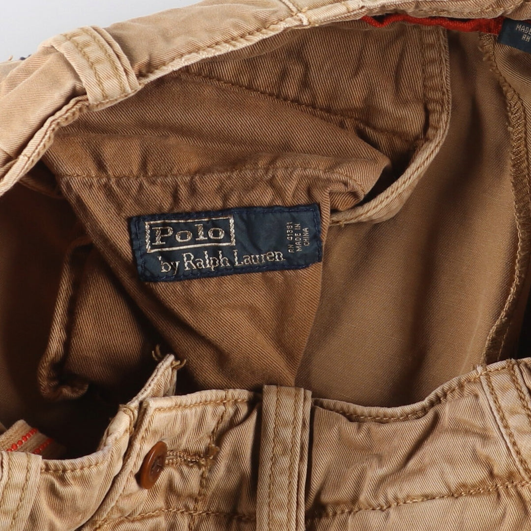 Ralph Lauren POLO by Ralph Lauren Chino Shorts Shorts Men's W33 equivalent cotton brown type Vintage Second Hand