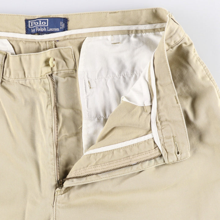 Ralph Lauren POLO by Ralph Lauren TYLER SHORT Two-pleat chino shorts, short pants, men's size W34 cotton Beige type Vintage Second Hand