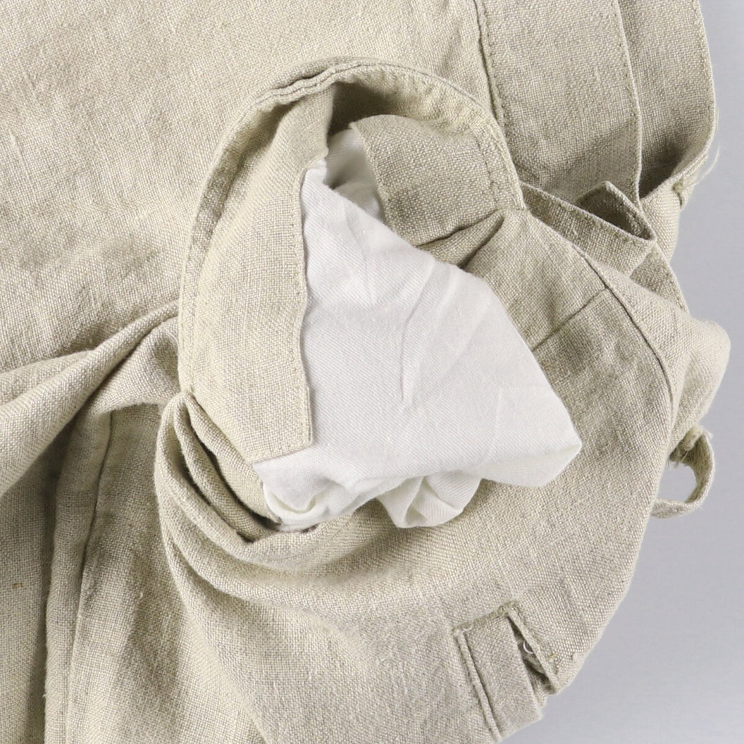 Eddie Bauer Two-pleat Linen Shorts, Men's Size W36 linen unbleached Vintage Second Hand