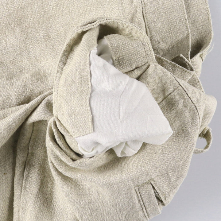 Eddie Bauer Two-pleat Linen Shorts, Men's Size W36 linen unbleached Vintage Second Hand