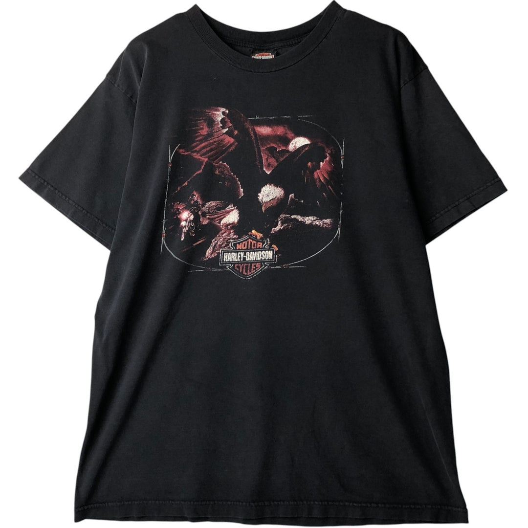 Harley-Davidson Motorcycle Bike T-shirt Made in USA Men's XL cotton black type Vintage Second Hand