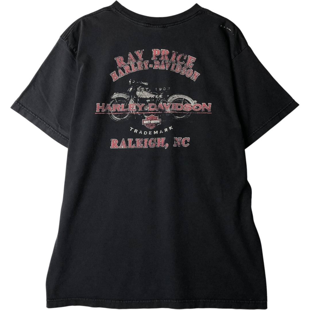Harley-Davidson Motorcycle Bike T-shirt Made in USA Men's XL cotton black type Vintage Second Hand