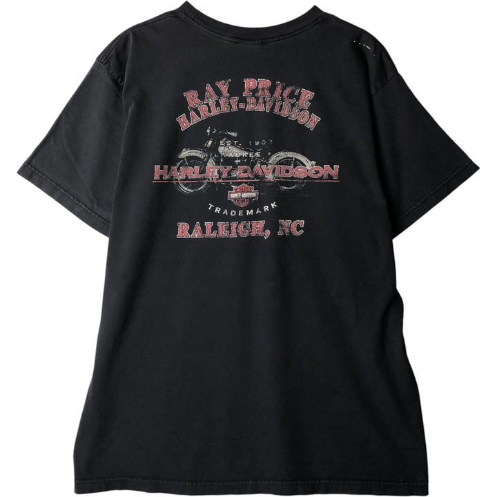 Harley-Davidson Motorcycle Bike T-shirt Made in USA Men's XL cotton black type Vintage Second Hand