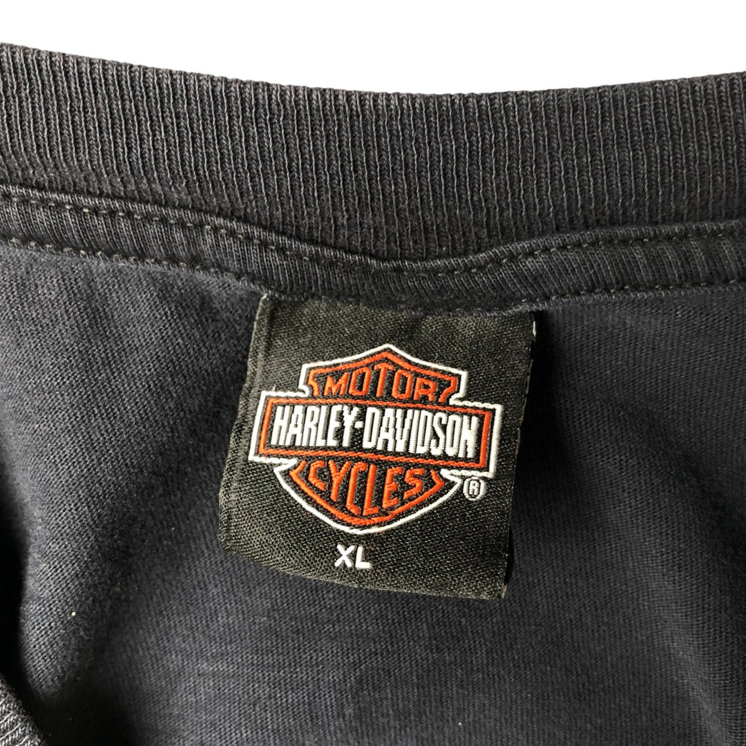 Harley-Davidson Motorcycle Bike T-shirt Made in USA Men's XL cotton black type Vintage Second Hand