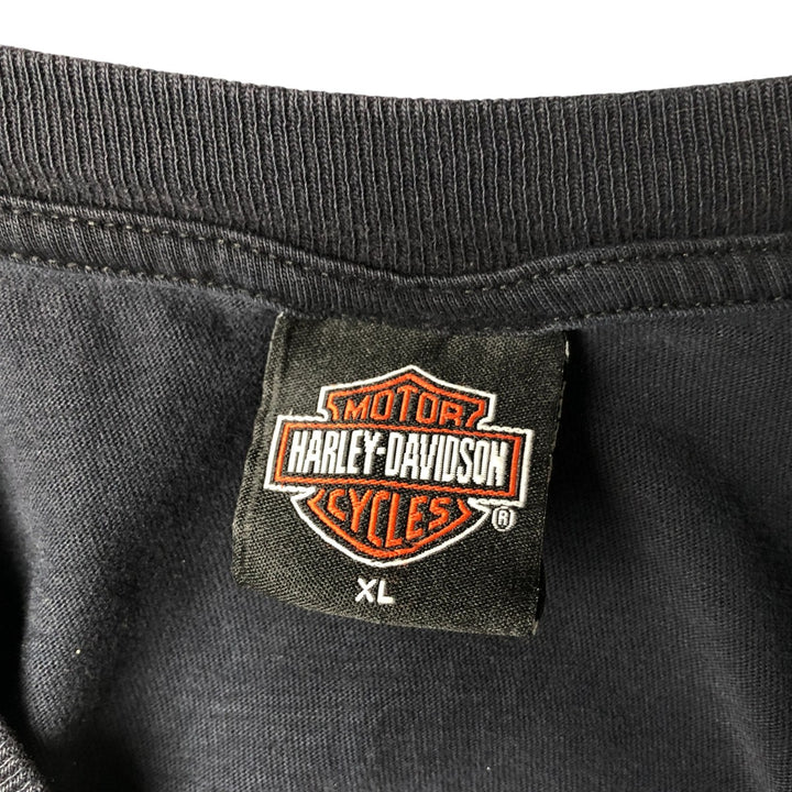 Harley-Davidson Motorcycle Bike T-shirt Made in USA Men's XL cotton black type Vintage Second Hand