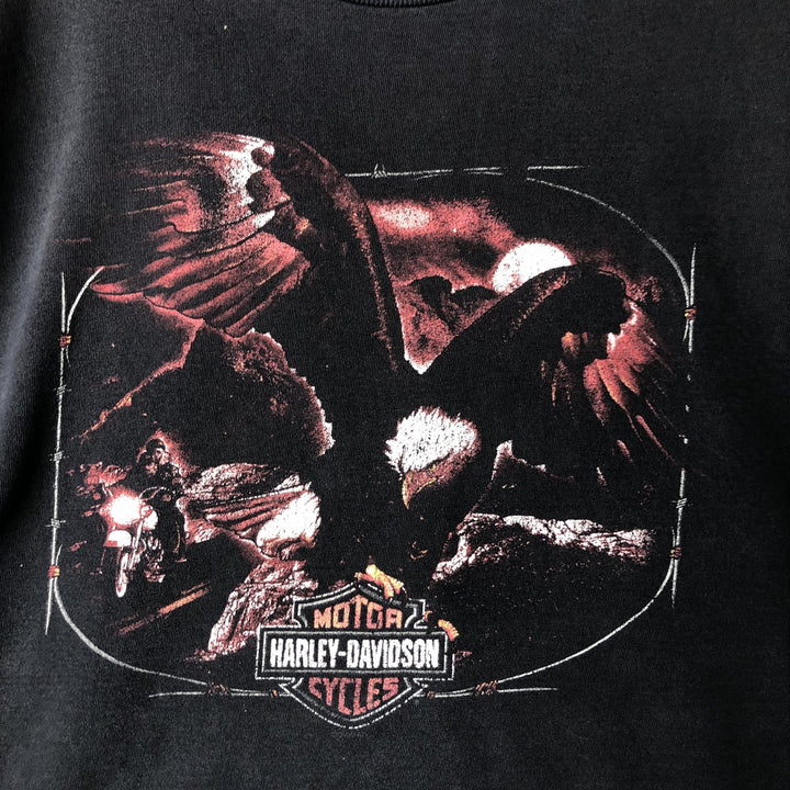 Harley-Davidson Motorcycle Bike T-shirt Made in USA Men's XL cotton black type Vintage Second Hand