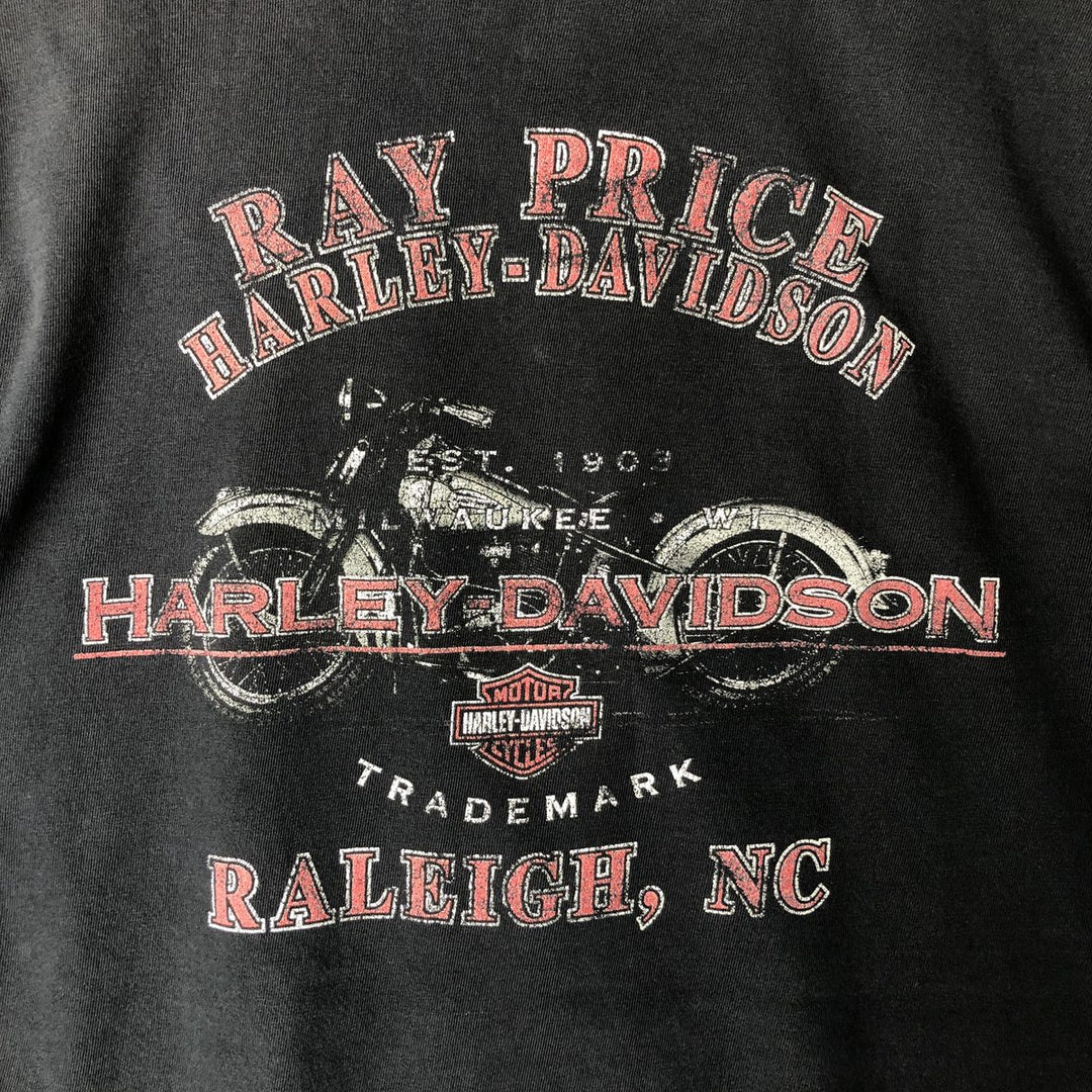 Harley-Davidson Motorcycle Bike T-shirt Made in USA Men's XL cotton black type Vintage Second Hand