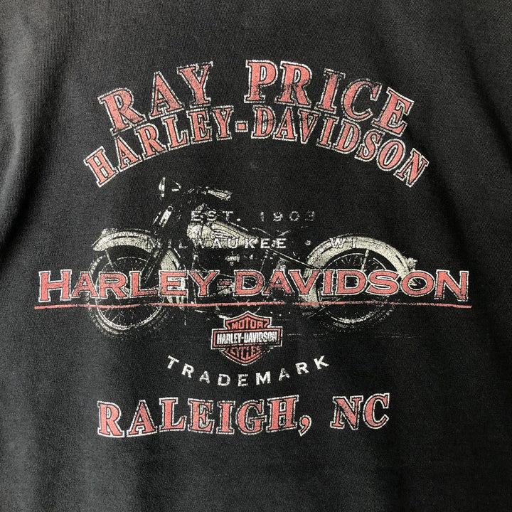 Harley-Davidson Motorcycle Bike T-shirt Made in USA Men's XL cotton black type Vintage Second Hand