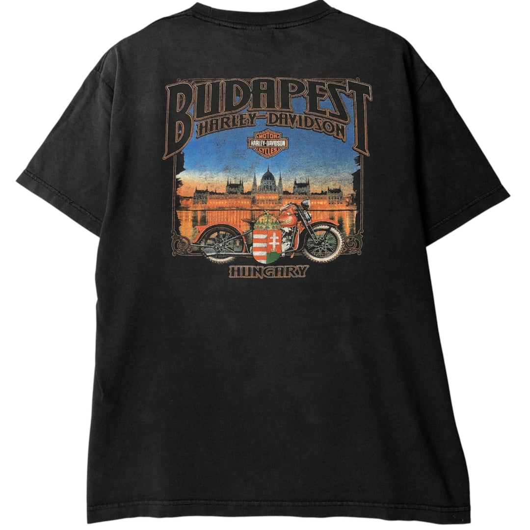 Vintage Harley-Davidson Motorcycle Paint Bike T-Shirt, Men's Size Large unclear black type Vintage Second Hand