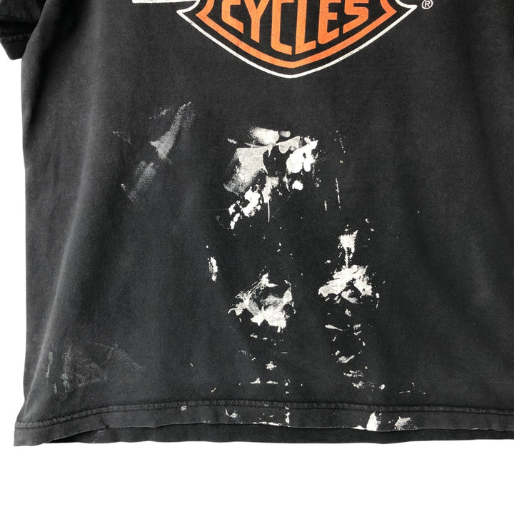 Vintage Harley-Davidson Motorcycle Paint Bike T-Shirt, Men's Size Large unclear black type Vintage Second Hand